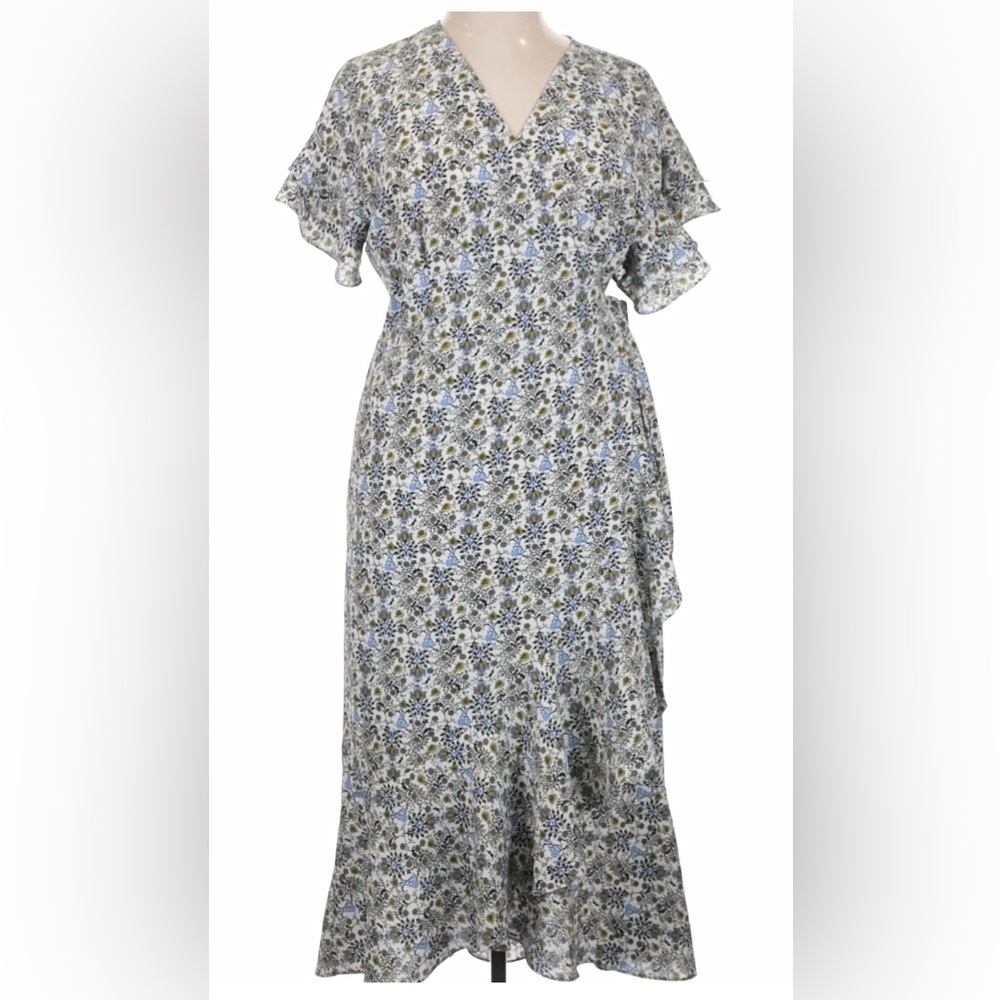 Max Studio floral wrap dress